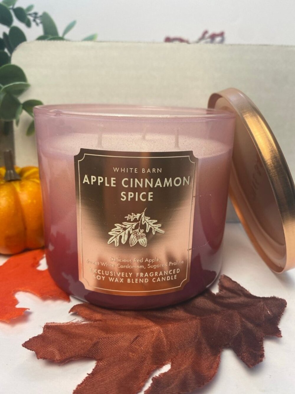 “Apple Cinnamon Spice” Bath & Body Works New 3 Wick Candle